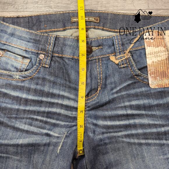 Underground Soul Juniors Bootcut Flare Jeans Size 9 - Picture 4 of 6